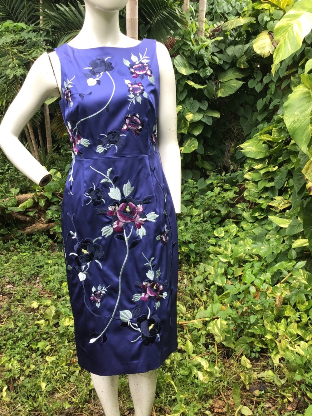 Vintage Coast silk satin embroidered dress